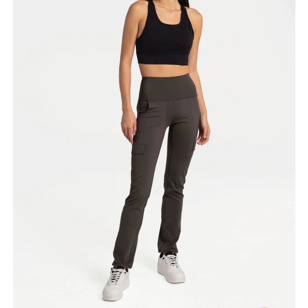 Lole Step Up Cargo Leggings Workout Activewear Pants Size Small Olive Green
